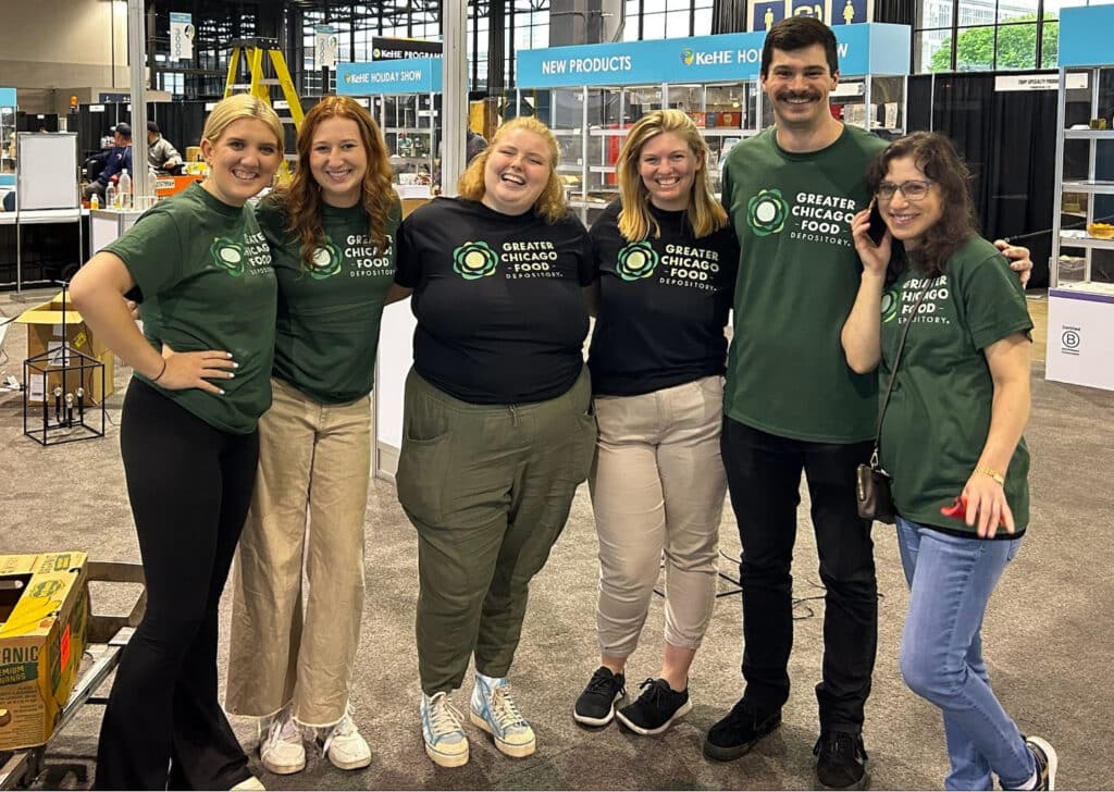 Greentarget employees volunteering at Greater Chicago Food Depository